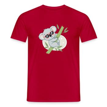 Koala Bambou Cool Lunettes Soleil - T-shirt homme - rouge - Devant - AI Model Male 178 dark (178cm)