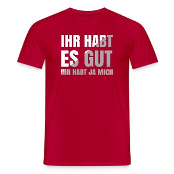 Tu as bien joué, tu m’as eu - T-shirt homme - rouge - Devant - AI Model Male 178 dark (178cm)