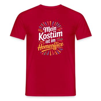 Costume is in the home office carnival carnival office - Men's T-Shirt - red - Front - AI Model Male 178 dark (178cm)