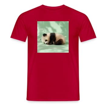 264 Pandas - Männer T-Shirt - Rot - Vorne - AI Model Male 178 dark (178cm)