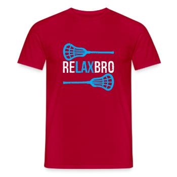 Relax Bro Lacrosse - Männer T-Shirt - Rot - Vorne - AI Model Male 178 dark (178cm)