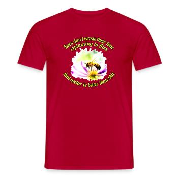 Abeilles et mouches - T-shirt homme - rouge - Devant - AI Model Male 178 dark (178cm)