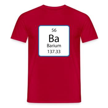 Ba Chemistry Periodic Table - Men's T-Shirt - red - Front - AI Model Male 178 dark (178cm)