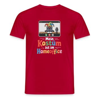 Costume is in the home office carnival carnival office - Men's T-Shirt - red - Front - AI Model Male 178 dark (178cm)