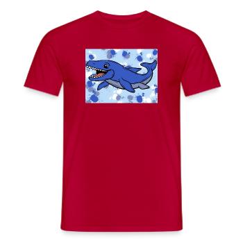Mosasaurus Dino - Men's T-Shirt - red - Front - AI Model Male 178 dark (178cm)