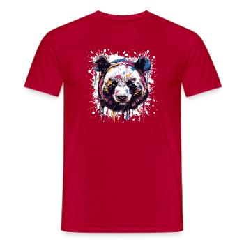  Panda Tier Pandabär - Männer T-Shirt - Rot - Vorne - AI Model Male 178 dark (178cm)