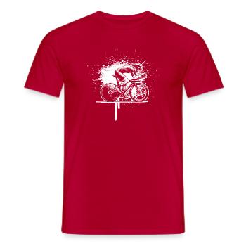 Un motif réservé aux vélos de route - T-shirt homme - rouge - Devant - AI Model Male 178 dark (178cm)