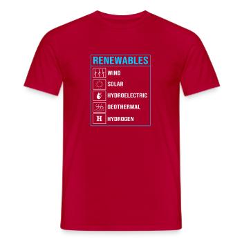 Cellules solaires Énergie solaire Énergies renouvelables - T-shirt homme - rouge - Devant - AI Model Male 178 dark (178cm)