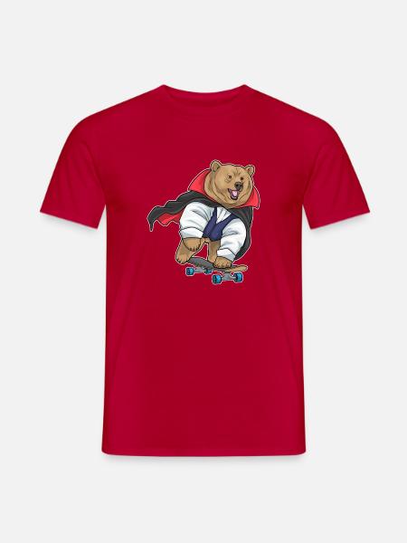 Bear Halloween Skateboard - Men's T-Shirt - red