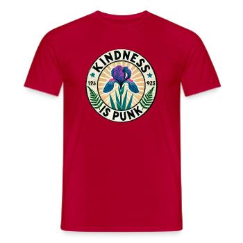 Freundlichkeit ist Punk-Iris-Patch - Männer T-Shirt - Rot - Vorne - AI Model Male 178 dark (178cm)