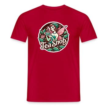 Tea Snob Fairy Tea Party - Men's T-Shirt - red - Front - AI Model Male 178 dark (178cm)