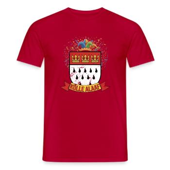 Cologne Alaaf Coat of Arms Confetti - Men's T-Shirt - red - Front - AI Model Male 178 dark (178cm)