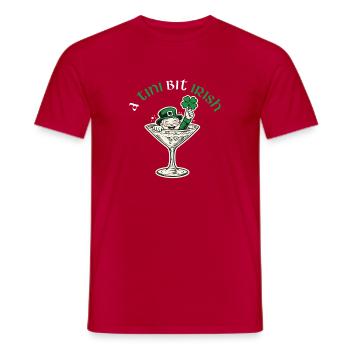 Ein Tini-bisschen irischer St. Patrick's Day - Männer T-Shirt - Rot - Vorne - AI Model Male 178 dark (178cm)