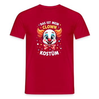 Carnival Clown Costume Carnival Carnival - Men's T-Shirt - red - Front - AI Model Male 178 dark (178cm)