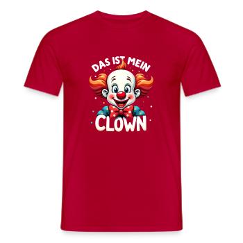 Déguisement de clown de carnaval Carnaval Carnaval - T-shirt homme - rouge - Devant - AI Model Male 178 dark (178cm)