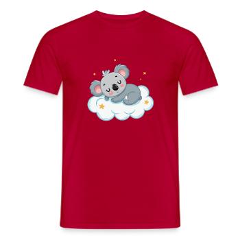 Traumhafter Koala auf Sternenwolke - Männer T-Shirt - Rot - Vorne - AI Model Male 178 dark (178cm)