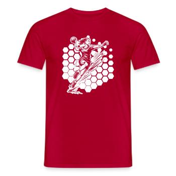 Statement für alle Handball fuer Frauen - Männer T-Shirt - Rot - Vorne - AI Model Male 178 dark (178cm)