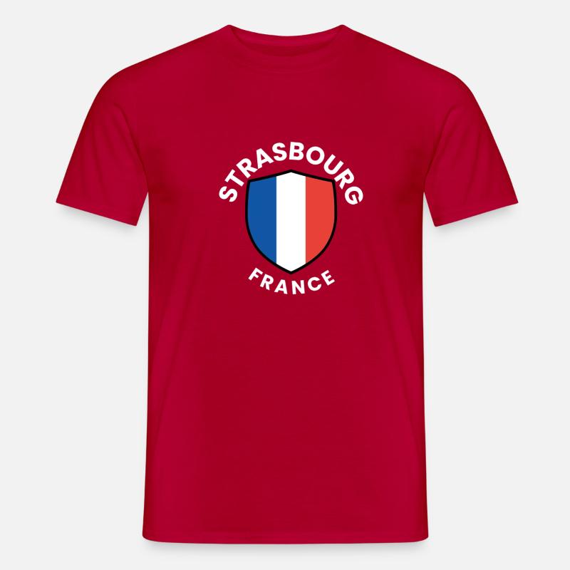 Straßburger Schild Frankreich - Männer T-Shirt - Rot