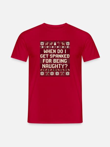 Quand serai-je puni ? Noël coquin - T-shirt homme - rouge