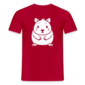 wombat - Men's T-Shirt - red - Front - AI Model Male 178 dark (178cm)