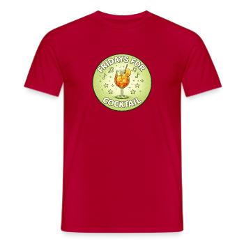Friday Cocktail Retro Design - Men's T-Shirt - red - Front - AI Model Male 178 dark (178cm)