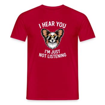 Papillon Sayings Dogs Funny Papillon Gift - Men's T-Shirt - red - Front - AI Model Male 178 dark (178cm)