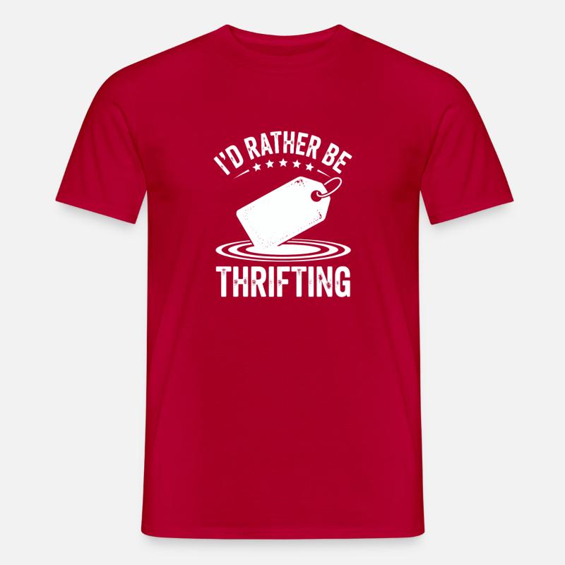 Secondhand-Enthusiasten-Motto Tee - Männer T-Shirt - Rot