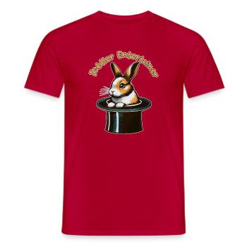 Hase im Zylinder: Toddler Entertainer - Männer T-Shirt - Rot - Vorne - AI Model Male 178 dark (178cm)