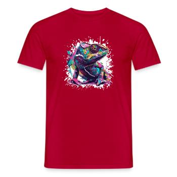 Gecko Splash - Men's T-Shirt - red - Front - AI Model Male 178 dark (178cm)