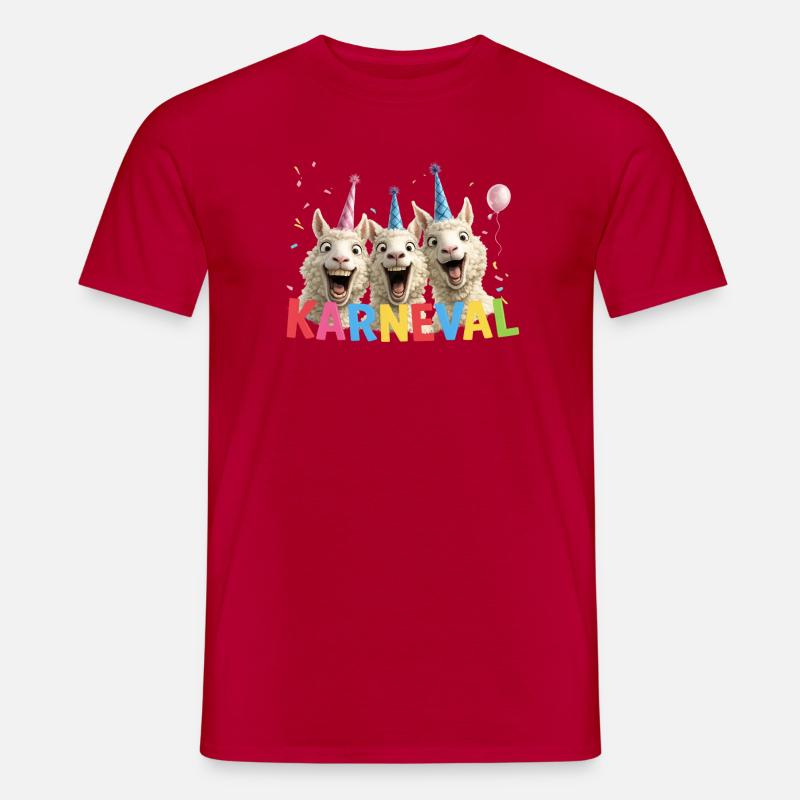 Karneval-Schafe Trio - Männer T-Shirt - Rot