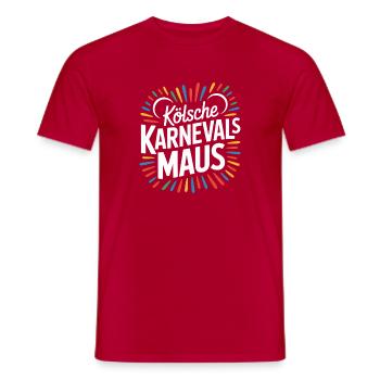 Cologne Carnival Mouse Cologne Carnival Cologne Mouse - Men's T-Shirt - red - Front - AI Model Male 178 dark (178cm)