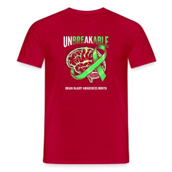 Unbreakable Brain Ribbon - Men's T-Shirt - red - Front - AI Model Male 178 dark (178cm)