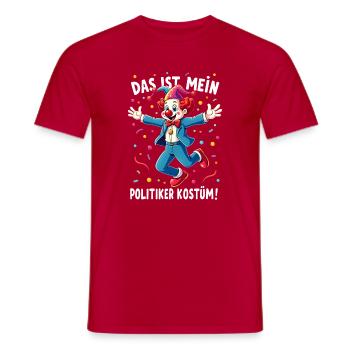 Carnaval costumé Politicien Carnaval - T-shirt homme - rouge - Devant - AI Model Male 178 dark (178cm)