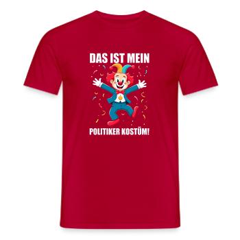 Carnaval costumé Politicien Carnaval - T-shirt homme - rouge - Devant - AI Model Male 178 dark (178cm)
