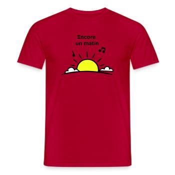 Ein weiterer Morgen - Männer T-Shirt - Rot - Vorne - AI Model Male 178 dark (178cm)
