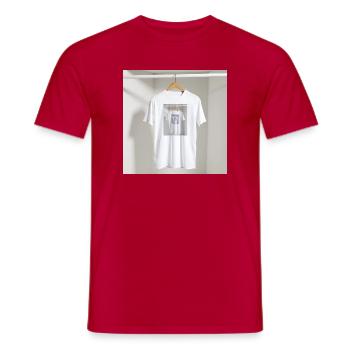 Gerahmtes Spiegel-T-Shirt - Männer T-Shirt - Rot - Vorne - AI Model Male 178 dark (178cm)