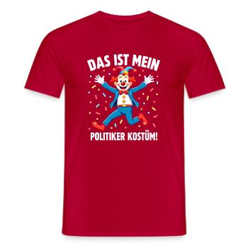 Carnaval costumé Politicien Carnaval - T-shirt homme - rouge - Devant - AI Model Male 178 dark (178cm)