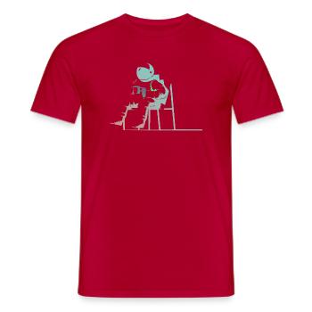 astronaut - Men's T-Shirt - red - Front - AI Model Male 178 dark (178cm)
