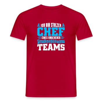 Patron fier Patron Chef de département Chef d’équipe - T-shirt homme - rouge - Devant - AI Model Male 178 dark (178cm)