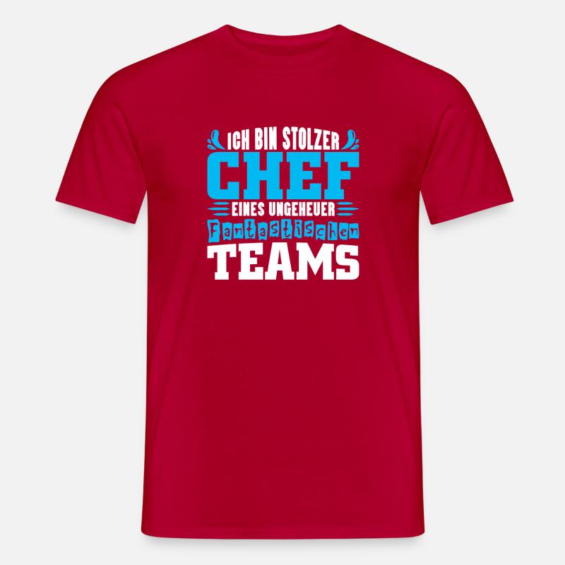 Stolzer Chef Chef Mann Abteilungsleiter Teamchef - Männer T-Shirt - Rot