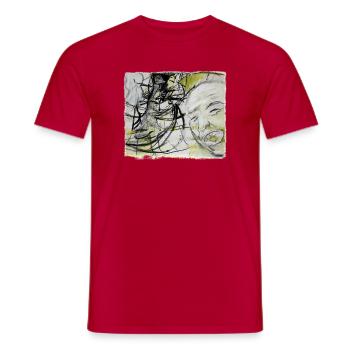 An old man remembers - Men's T-Shirt - red - Front - AI Model Male 178 dark (178cm)