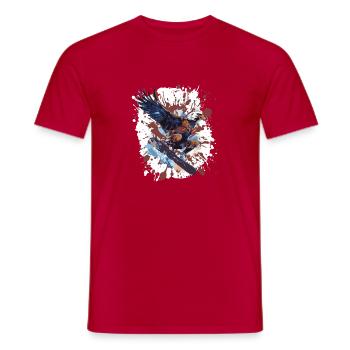 Adler Snowboard - Men's T-Shirt - red - Front - AI Model Male 178 dark (178cm)