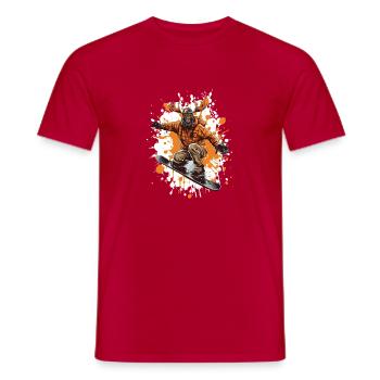 Moose Snowboard - Men's T-Shirt - red - Front - AI Model Male 178 dark (178cm)