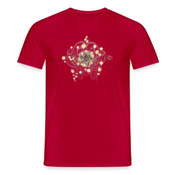 05. Lichtseele - Männer T-Shirt - Rot - Vorne - AI Model Male 178 dark (178cm)
