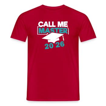 Master 2026 Graduation Graduation - Men's T-Shirt - red - Front - AI Model Male 178 dark (178cm)
