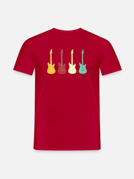 Popgitarren - Männer T-Shirt - Rot