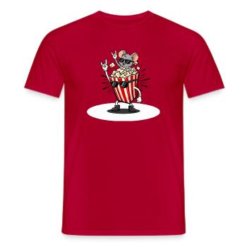 Popcorn Mouse Skirt Costume Funny - Men's T-Shirt - red - Front - AI Model Male 178 dark (178cm)