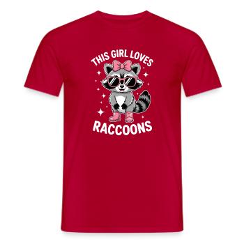 Paroles sur les ratons laveurs Blague sur les ratons laveurs Cadeau des ratons laveurs - T-shirt homme - rouge - Devant - AI Model Male 178 dark (178cm)