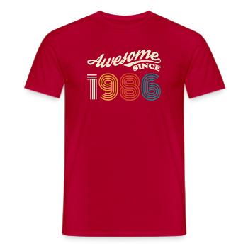 Awesome seit 1986 Retro Logo - Männer T-Shirt - Rot - Vorne - AI Model Male 178 dark (178cm)