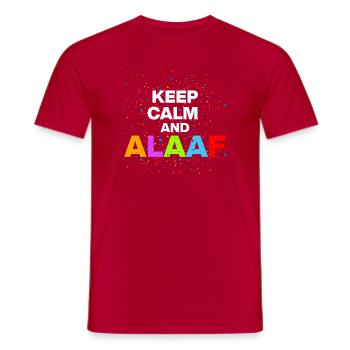 KEEP CALM AND ALAF! ROSENMONTAG UND KARNEVAL FAN - Männer T-Shirt - Rot - Vorne - AI Model Male 178 dark (178cm)